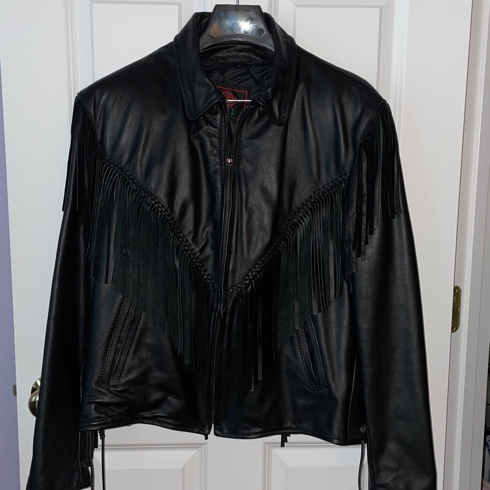 NWT Women’s Black Leather Jacket (lined)